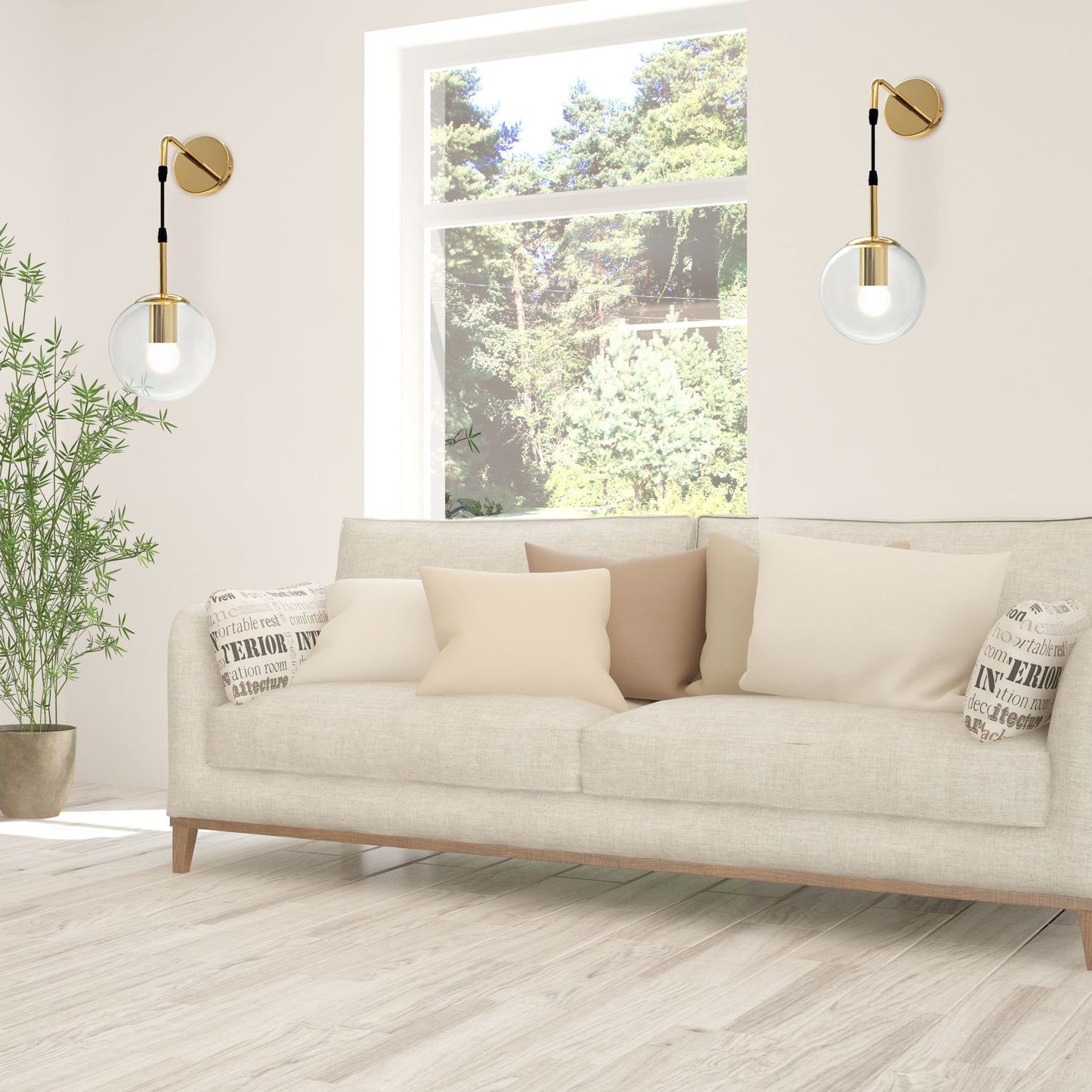 Lampa de perete din sticla Gold APP685-1W 4