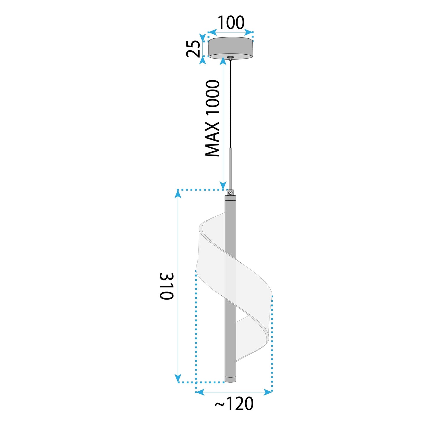 Lampă Suspendată Led G121-cp Gold 10