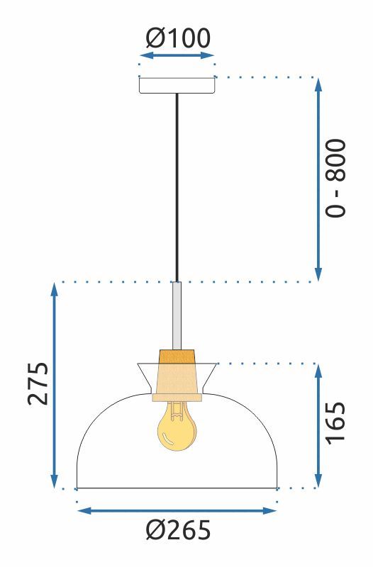 Lampă suspendată APP1184-1CP C 9