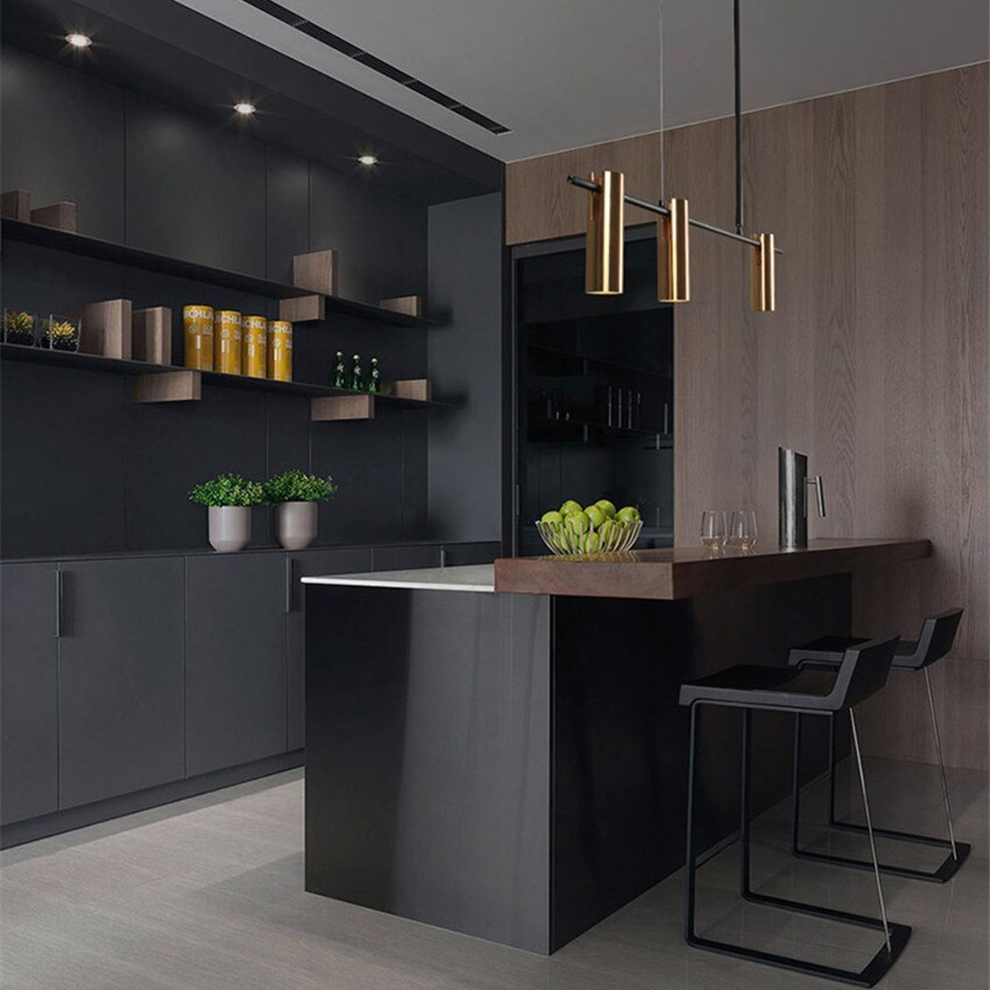 Lampă modernă suspendată aurie neagra APP585-3CP 5
