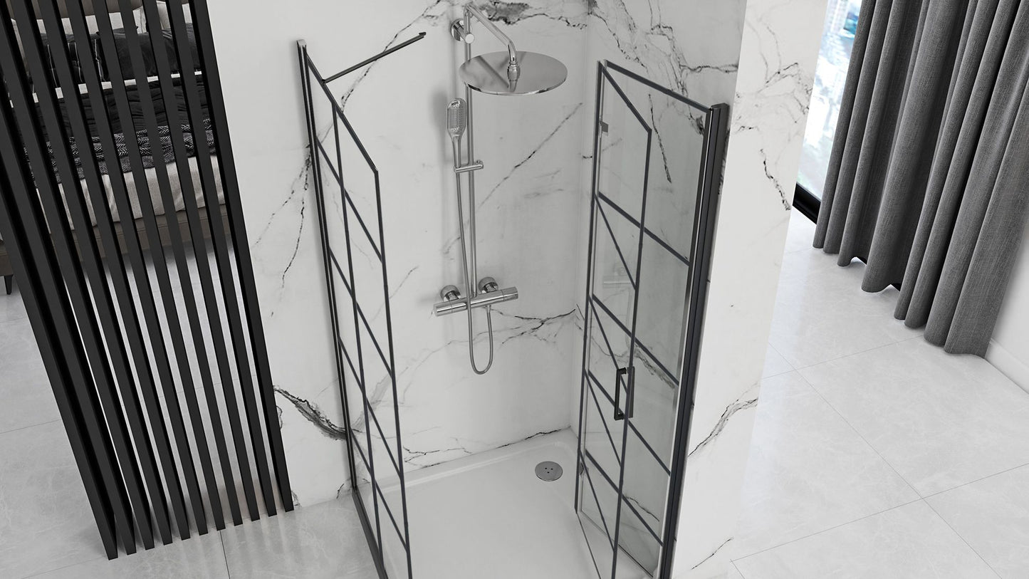 Cabina de dus Rea Molier Black 80x80 3