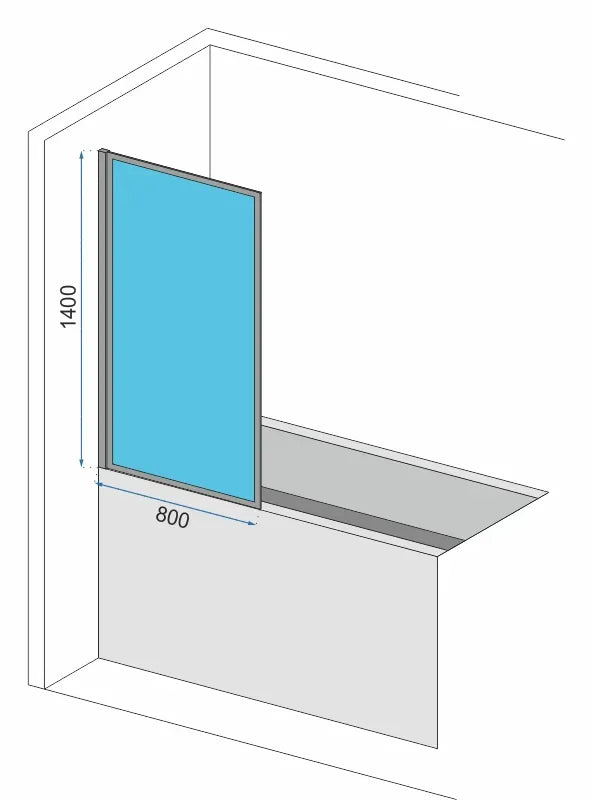 Paravan pentru cada Rea Fix 80 Chrome 6
