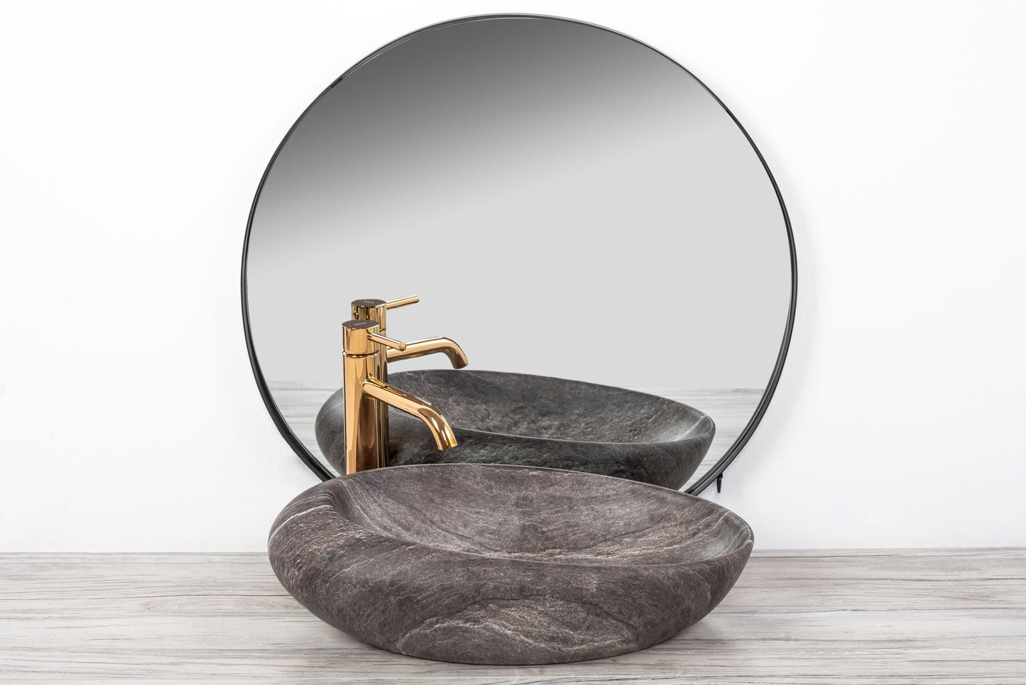 Lavoar pentru blat Rea Roxy A Stone D.Grey Gri 4