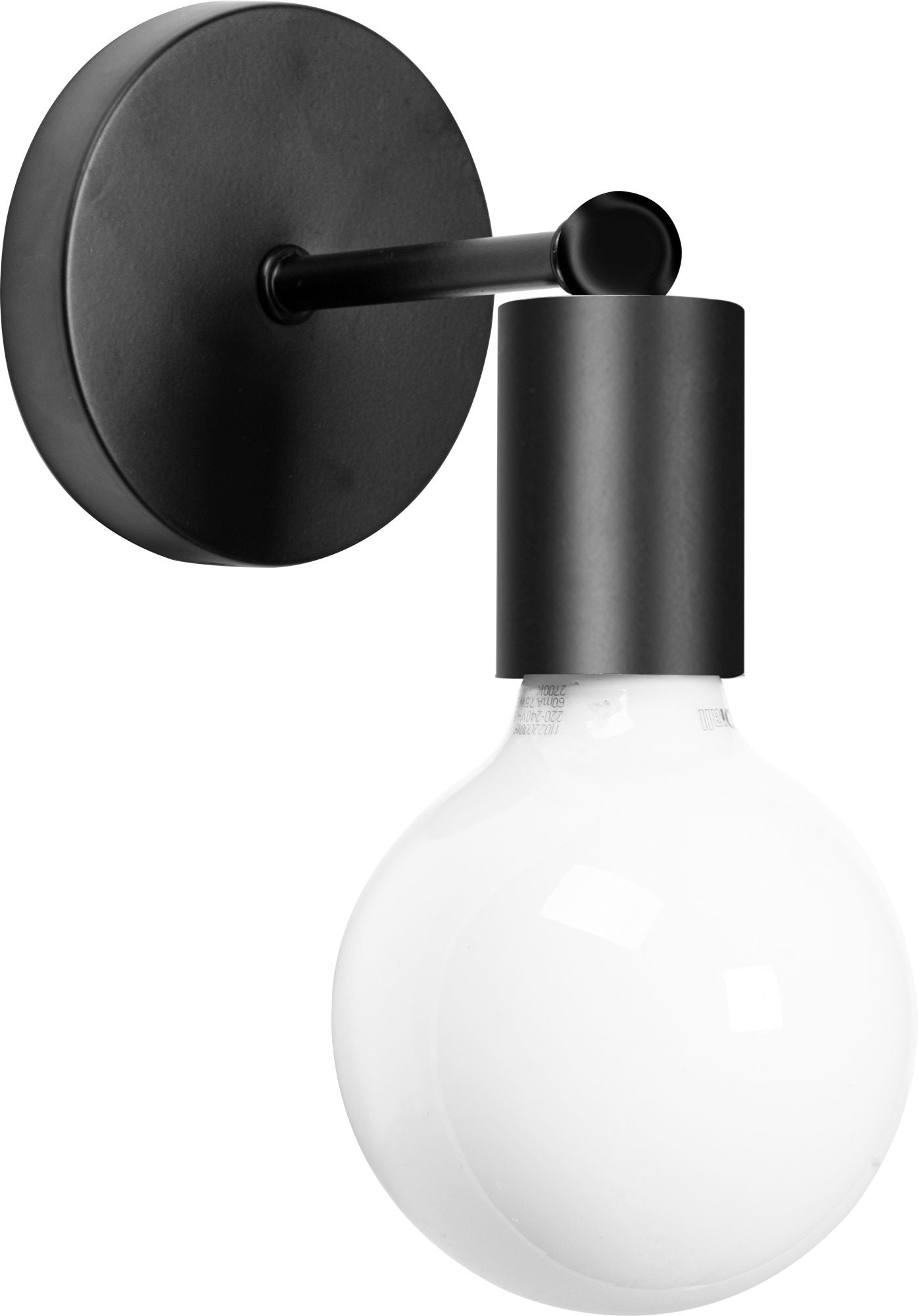 Lampă de perete din metal Mat negru 392205 2