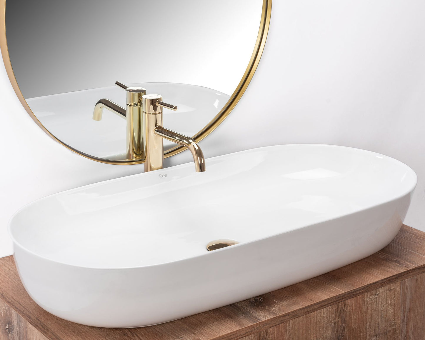 Lavoar pentru blat Rea CLEO 81 White 3