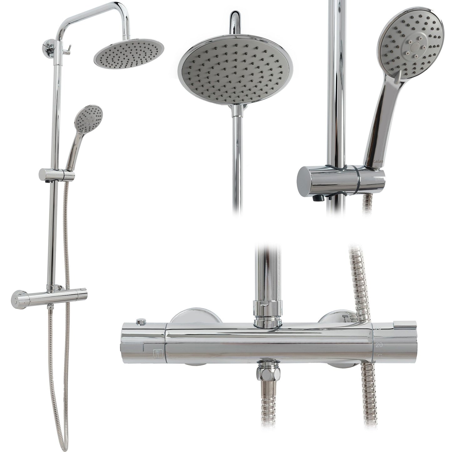 Set dus cu termostat CALANI DAYTON CHROME 1