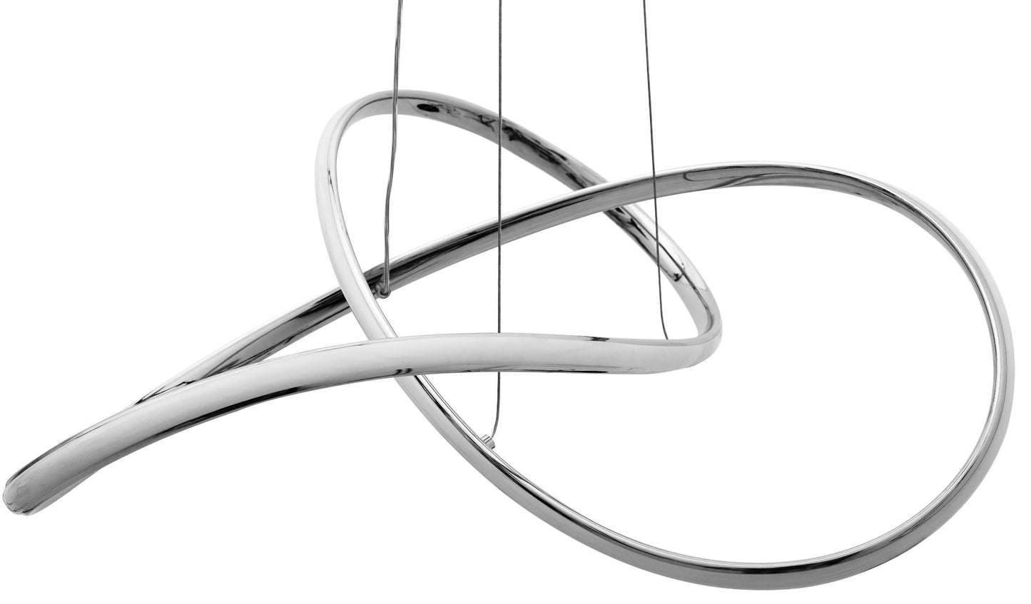 Lampă de tavan Inel suspendat LED moderna + telecomandă APP393-CP Chrome 2