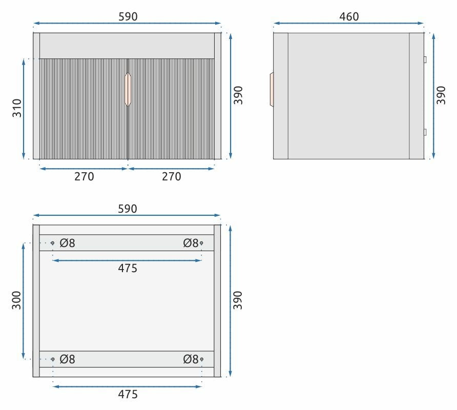 Set Mobilier De Baie Cu Lavoar Astor 60cm Grey 7