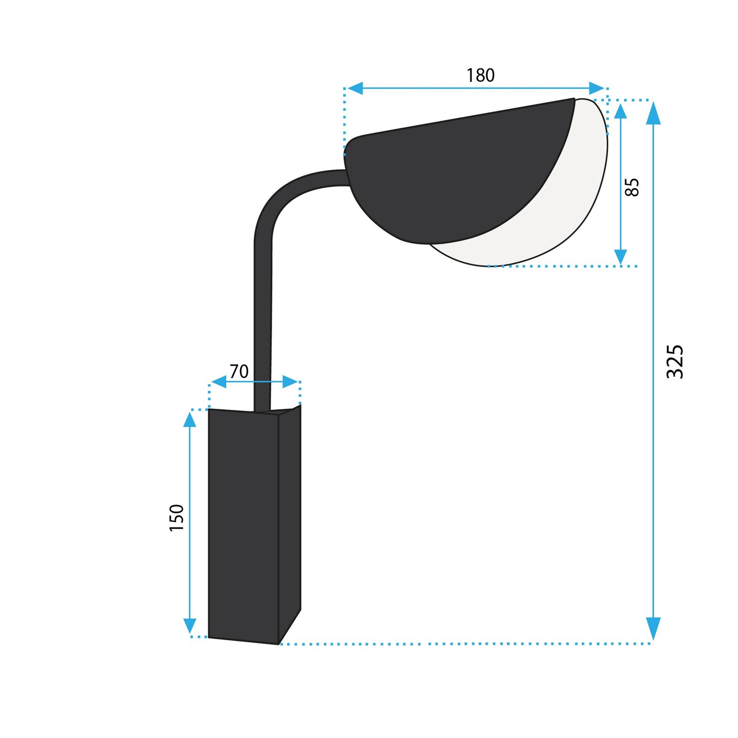 Lampa de perete APP1262-1W Black 7