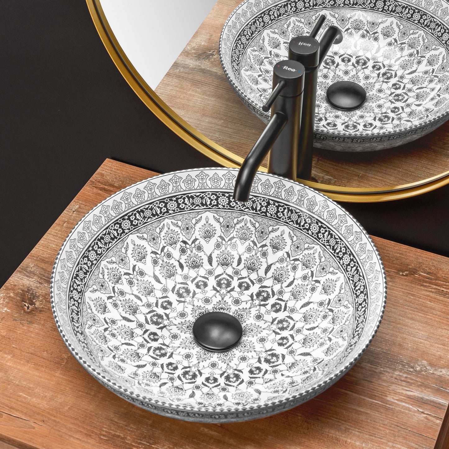 Lavoar pe blat Rea Arte dark grey 4