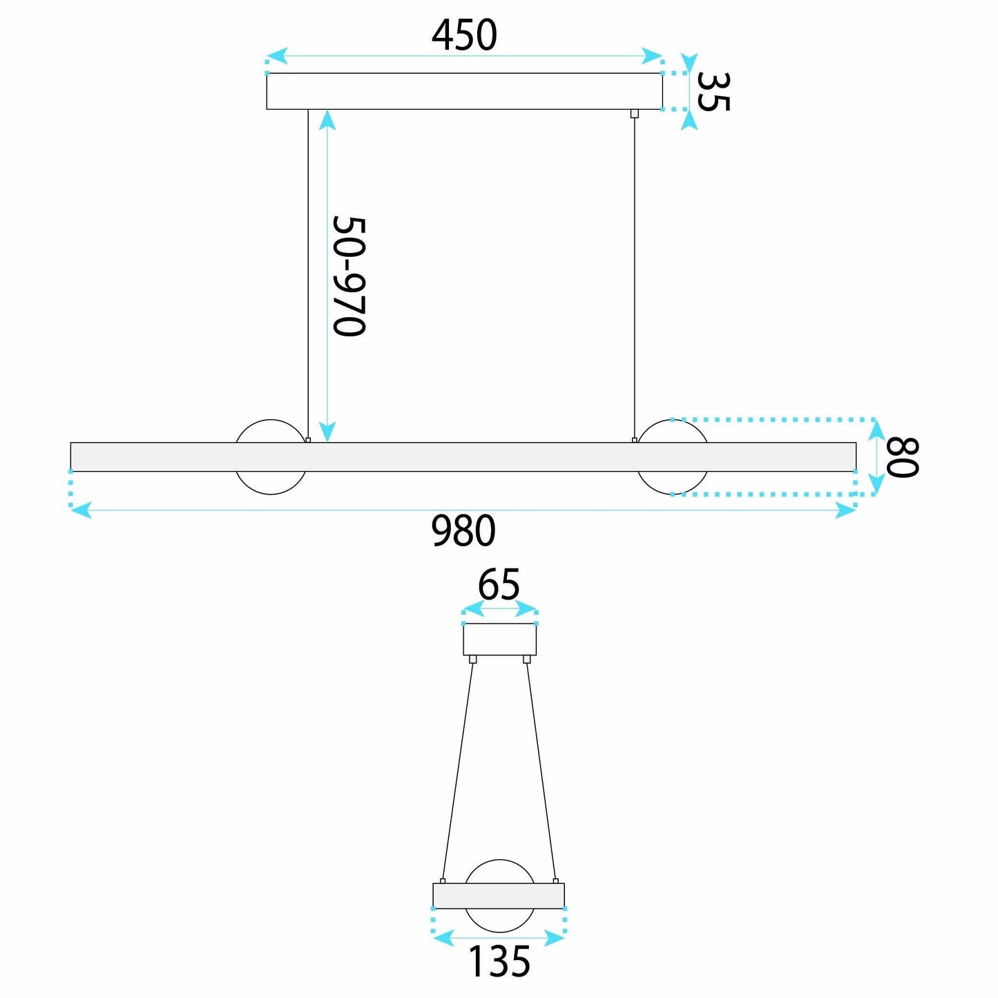 LAMPĂ SUSPENDATĂ DE TAVAN LED G159-CP GOLD 10