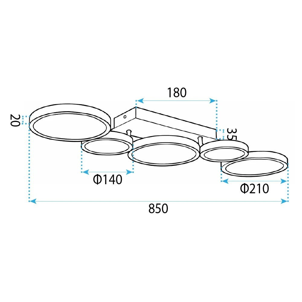 Lampă de tavan LED APP1913-C Black 11