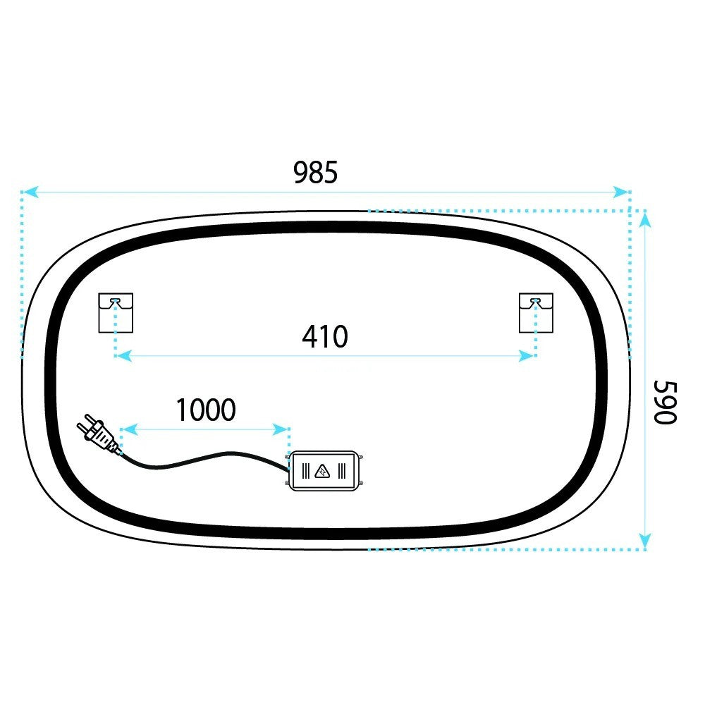 Oglindă LED 100x60cm TOP-4 11