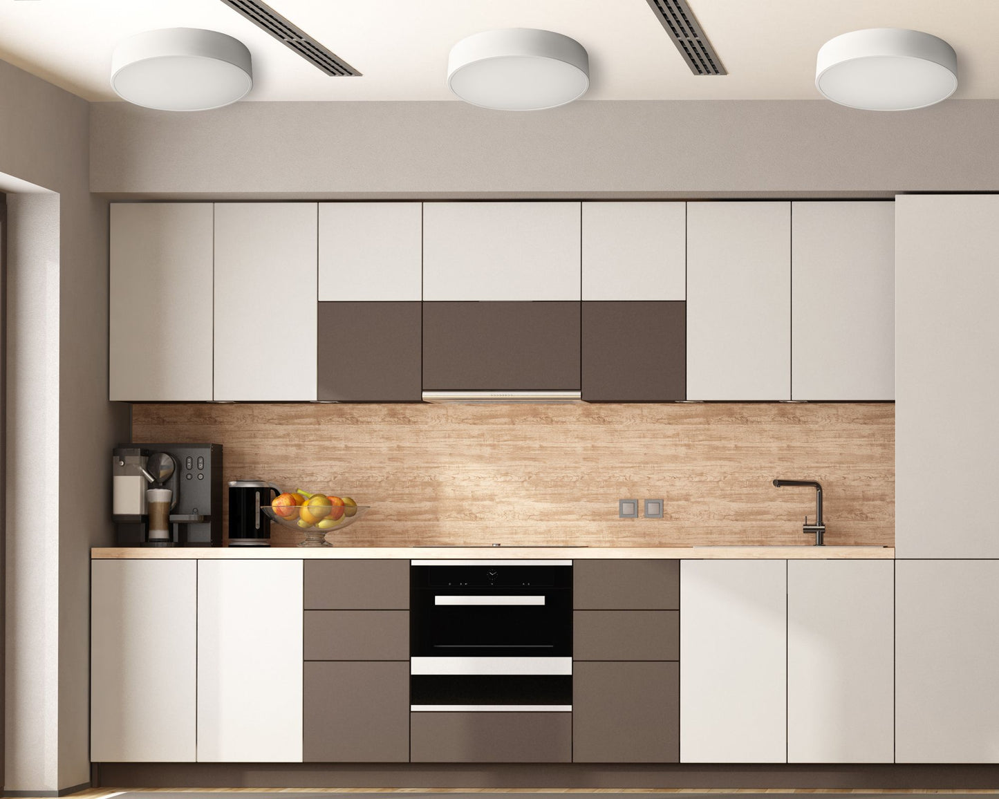 Lampa Plafoniera 40cm rotunda alba APP643-3c 3