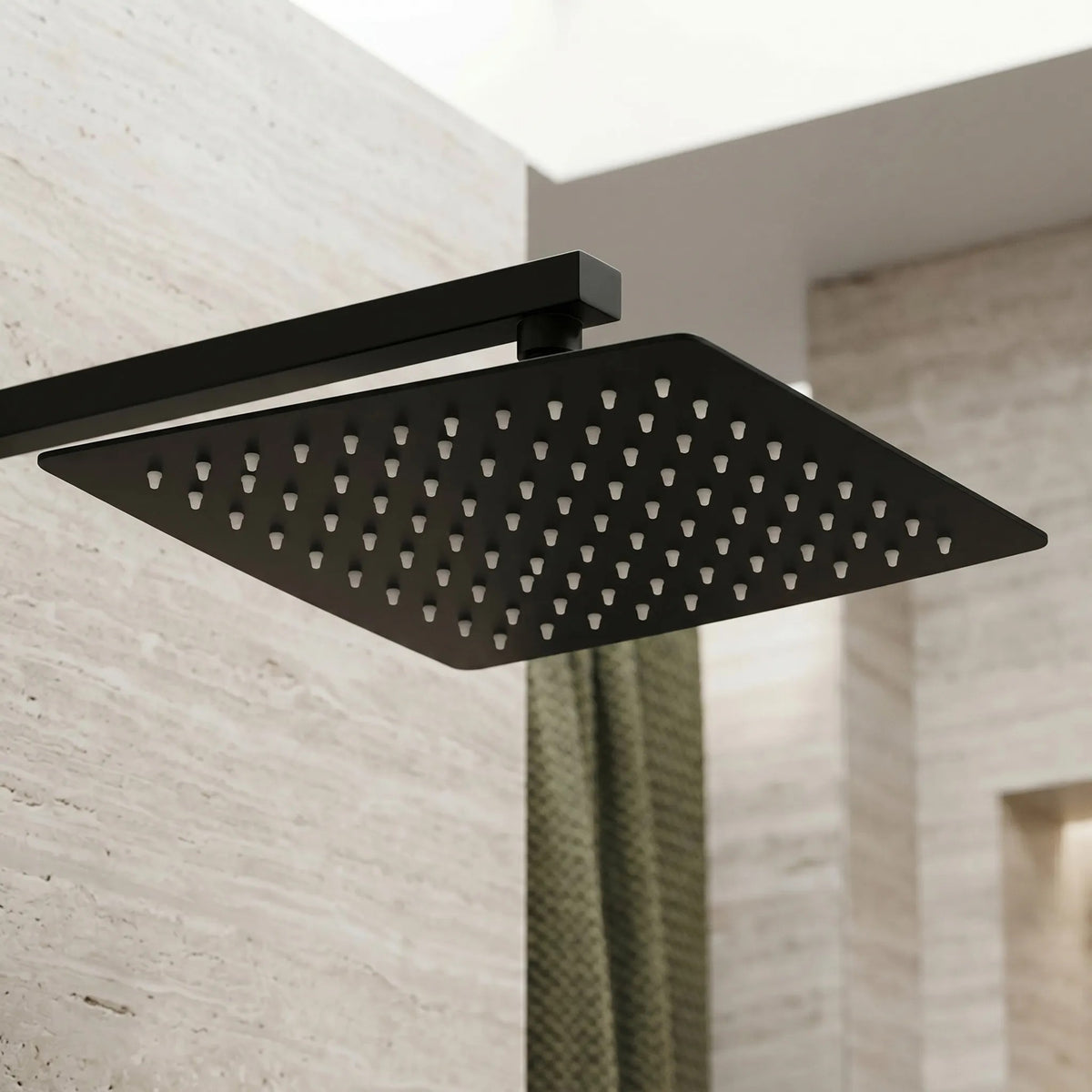 Pălărie De Duș Pătrată REA JS-P015B 25cm Black 12