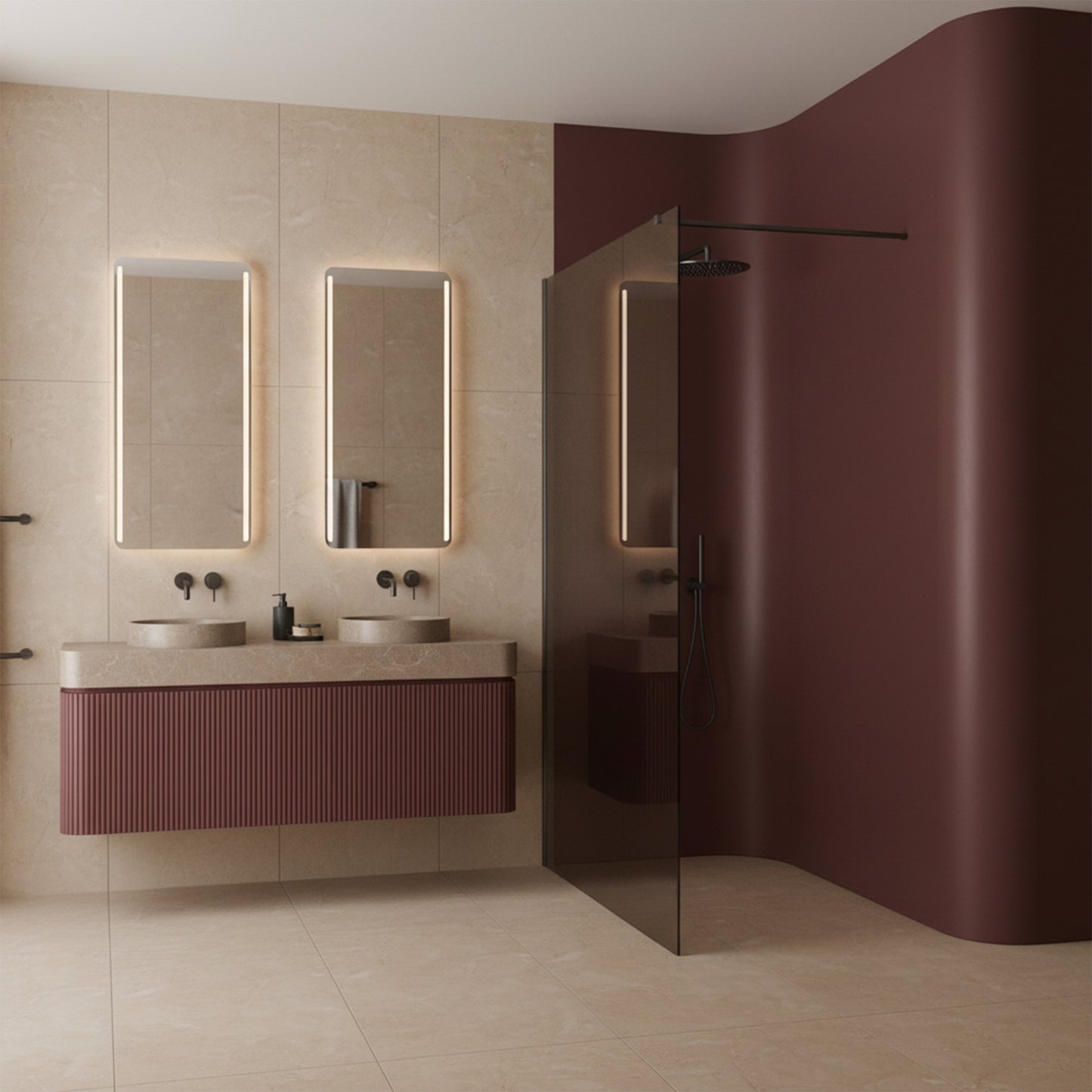 Paravan de dus Rea Flexi Brown / Titan 130 9