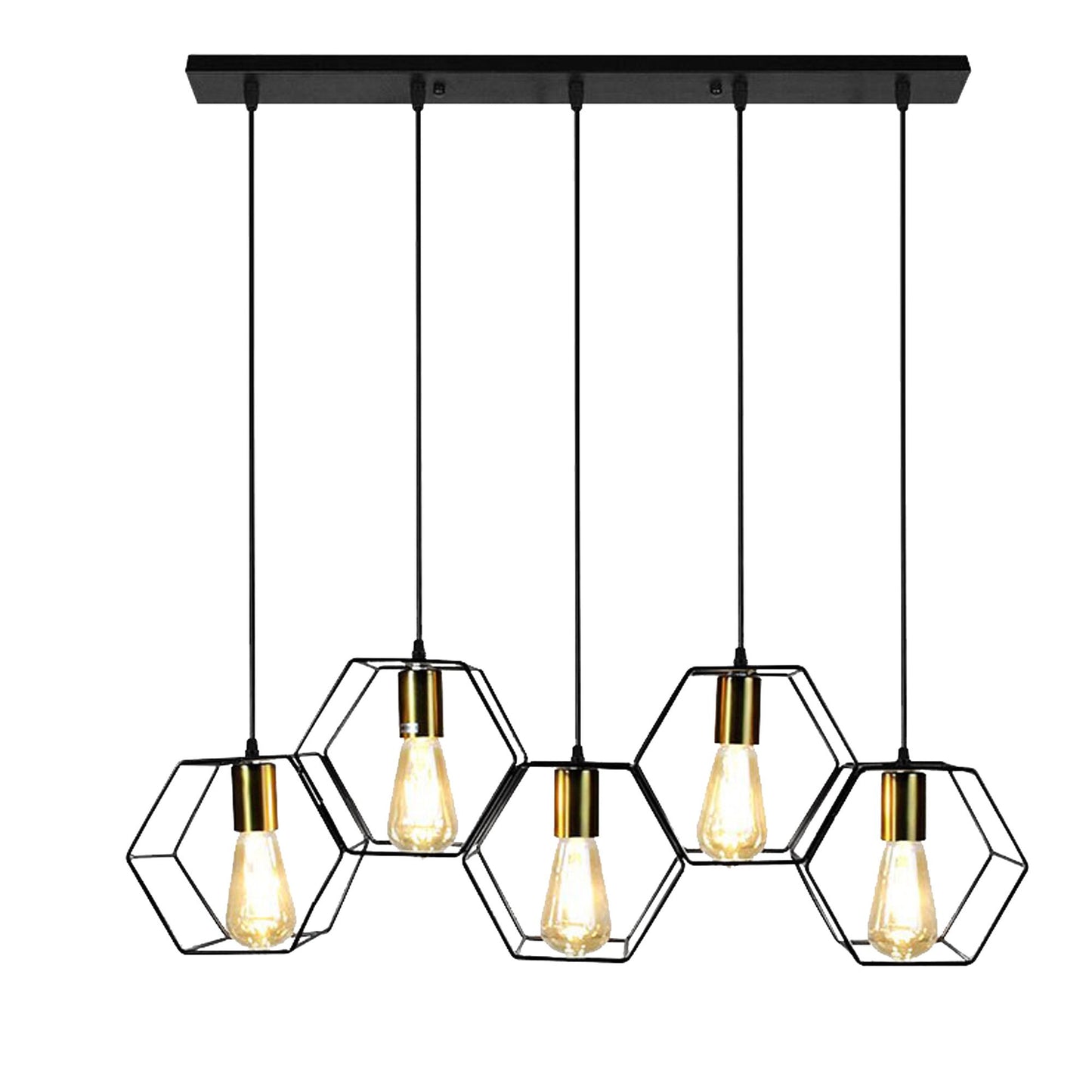 Lampă suspendată APP1133-5CP Black Gold 1