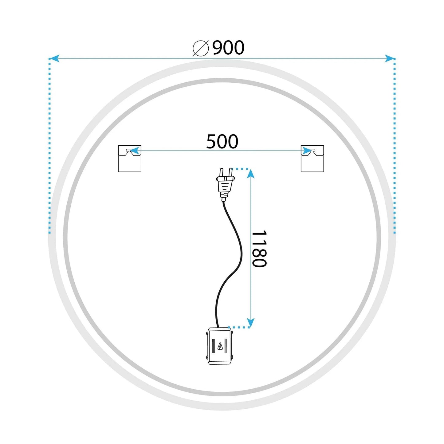 Oglindă LED SOFT 90 13