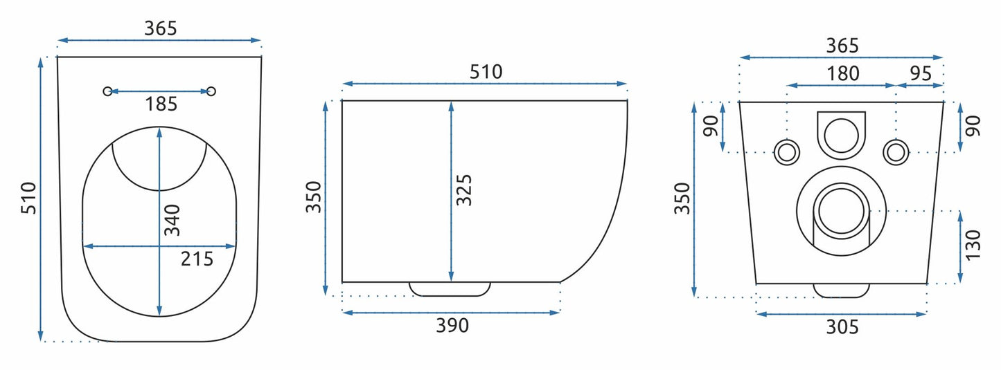 VAS WC SUSPENDABIL MARTIN SLIM RIMLESS DUROPLAST 10