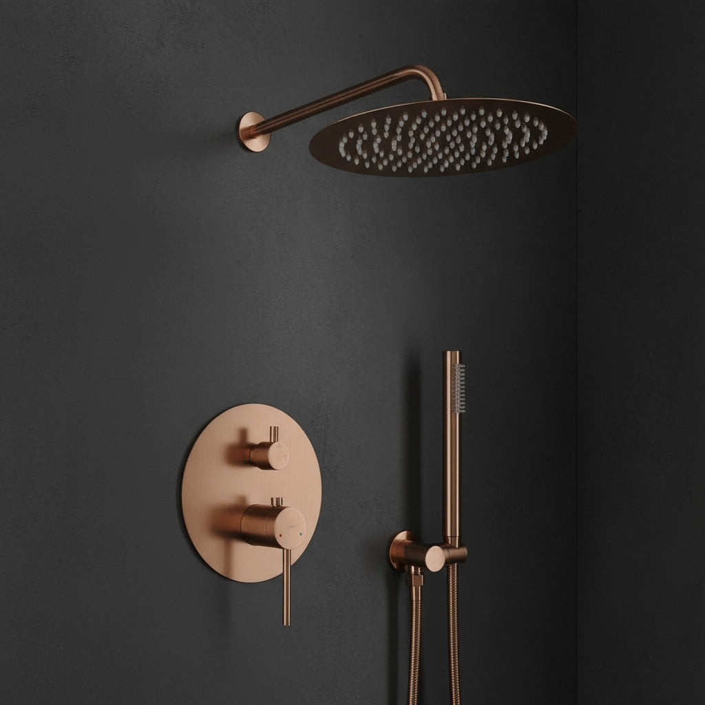 Set De Dus Incastrat Rea Foss Clif Brush Copper + Box 8