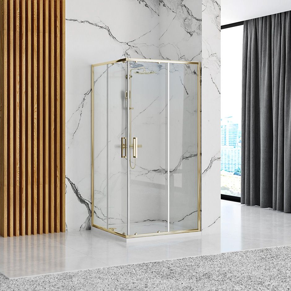 Cabină de duș Rea Punto 80x100 cm Gold fara cadita 2