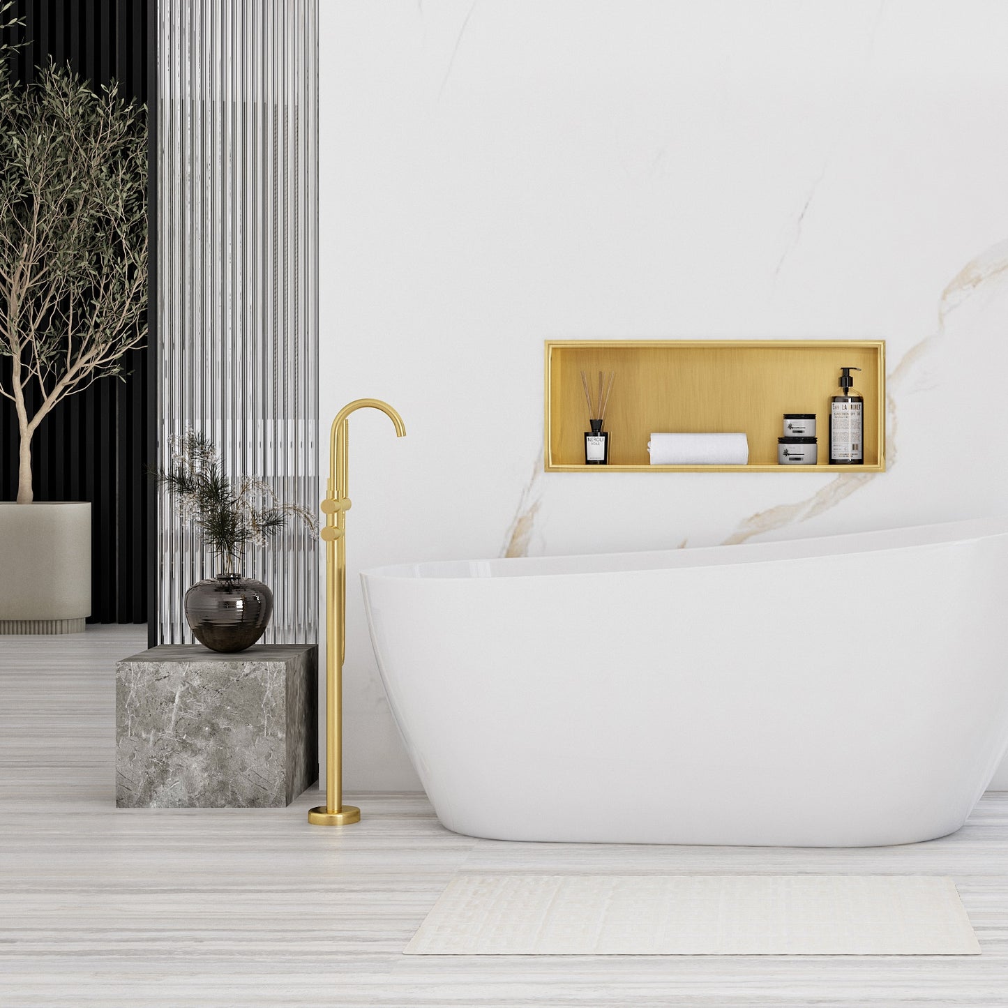 RAFT BAIE INCASTRAT PERETE 30x60 gold brush 6