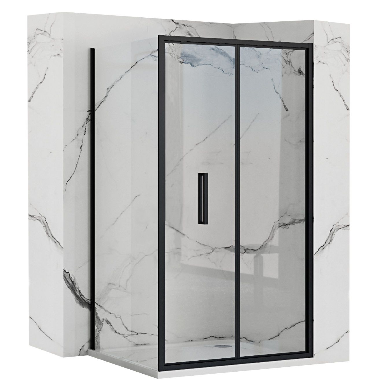 Cabina dus De colt Rapid Fold Usa:90 x Perete:90 1