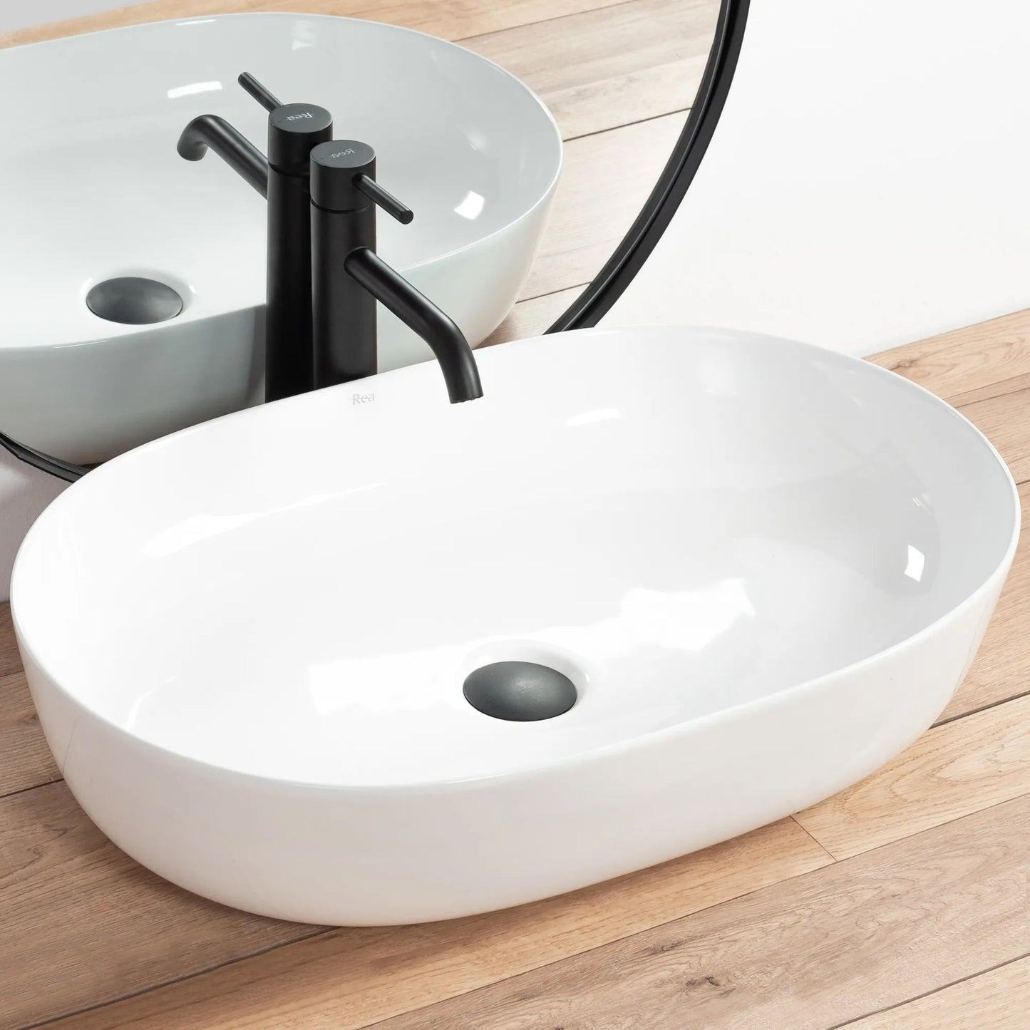 Lavoar ceramic pentru blat CLEO alb - REA 2