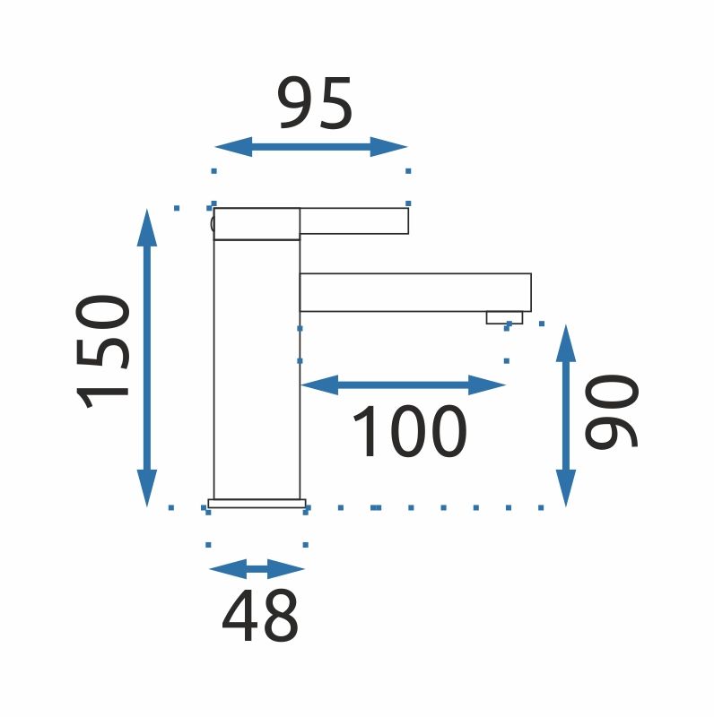 REA Polo Baterie alb - crom lavoar înalta 5