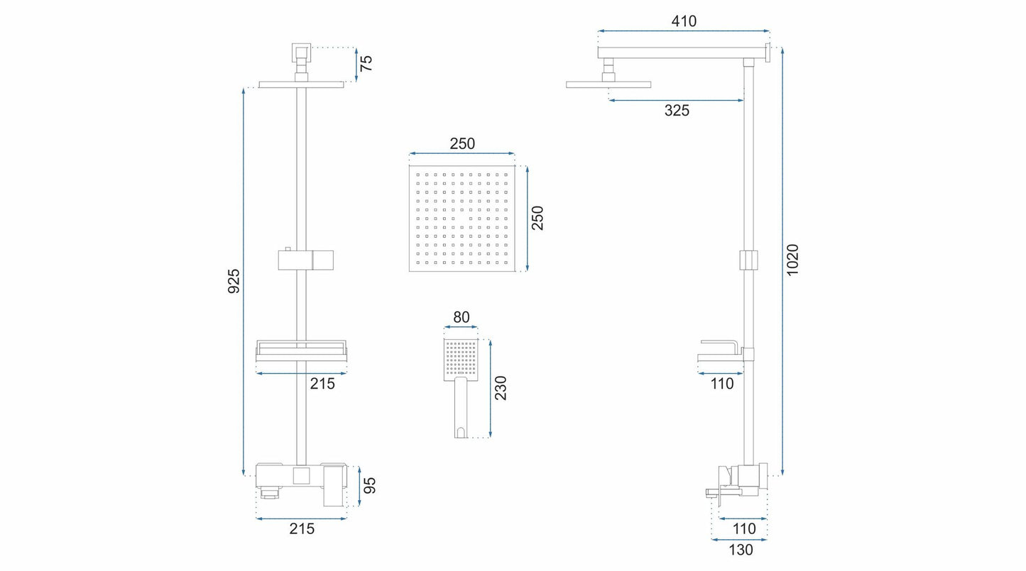 Set dus REA JACK BRUSHED GOLD 10