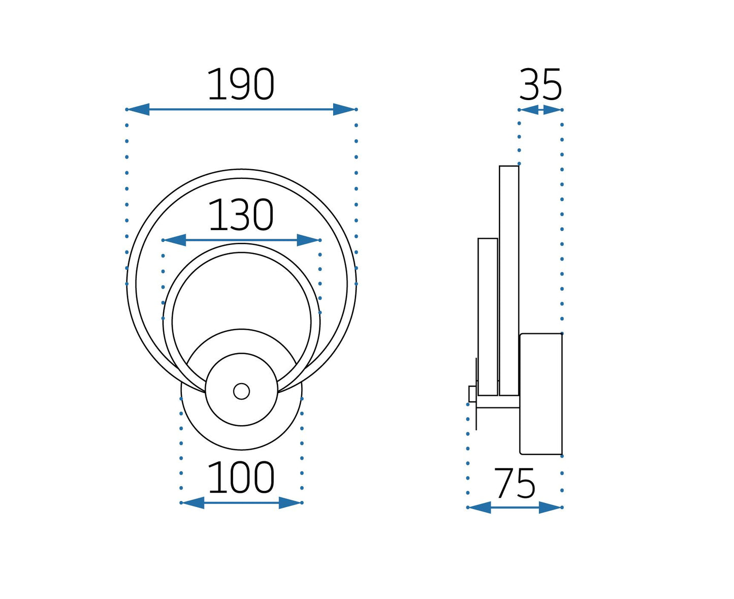 LAMPĂ LED APP1042-W BLACK MATT 6