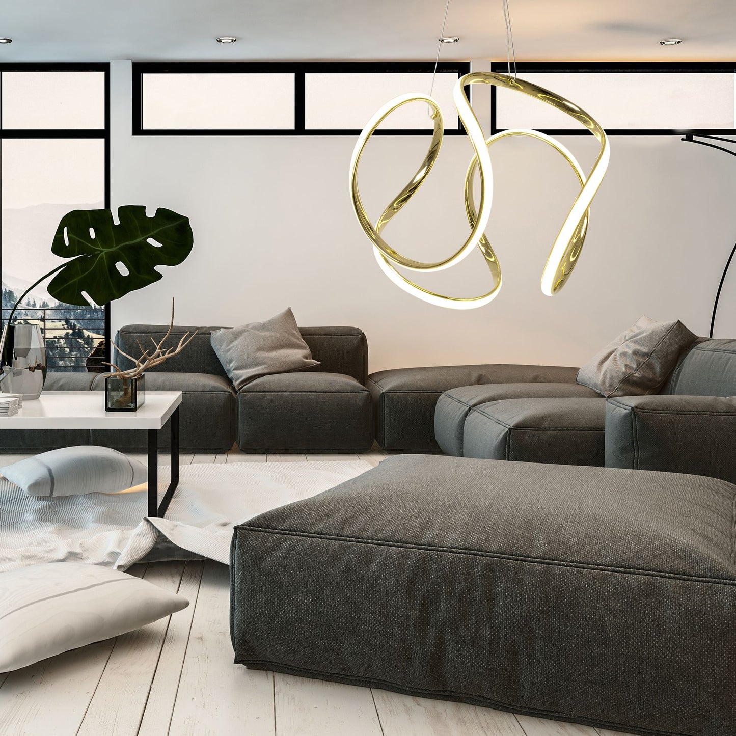 Lampa APP386-CP Gold 4