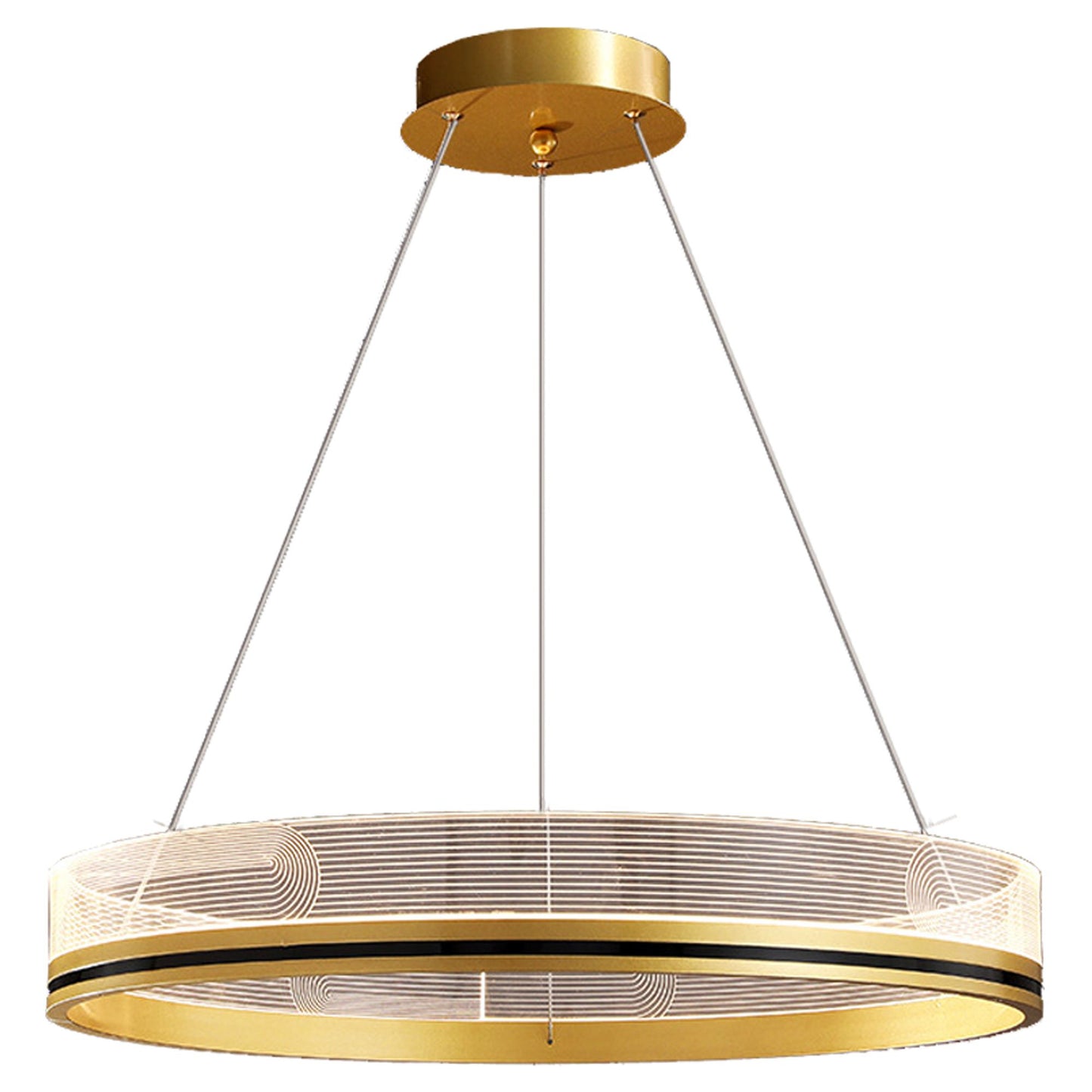 Lampă suspendată APP1190-CP Gold 60cm 3