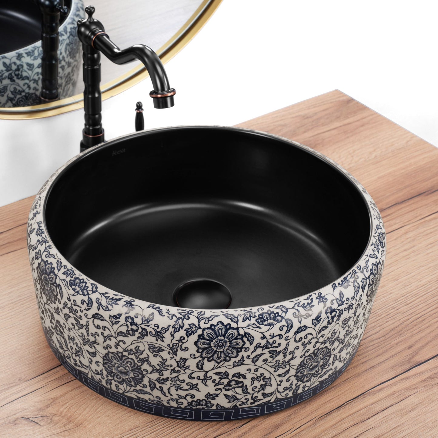 Lavoar pe blat REA Florisa Black Matt 2