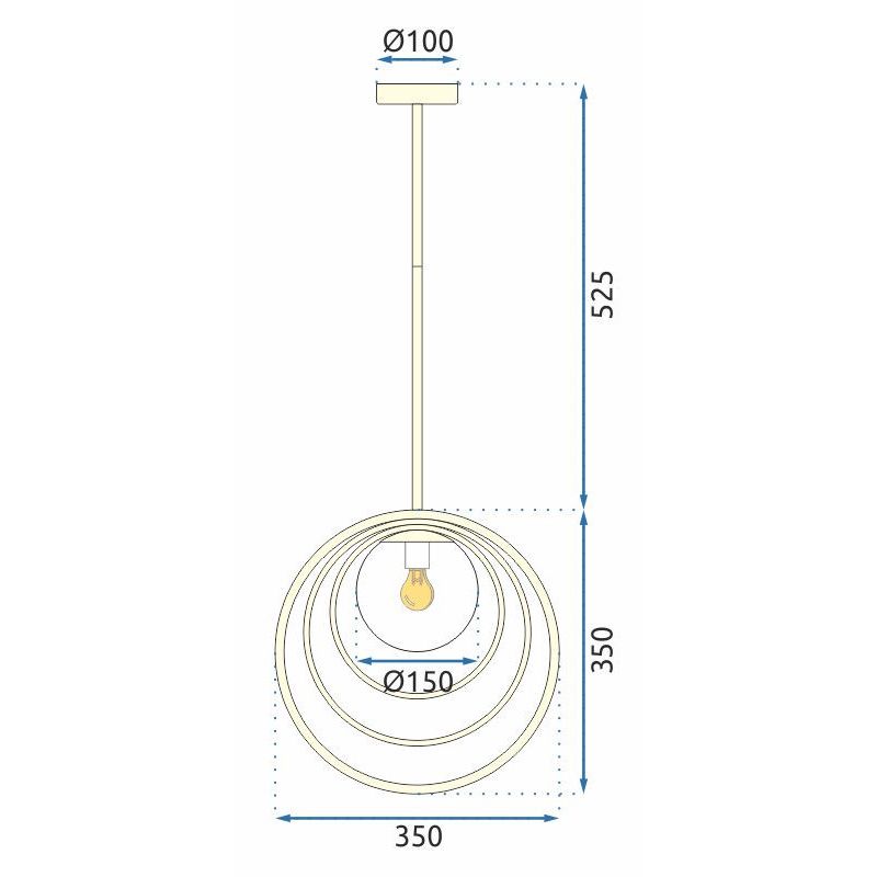 Lampă de tavan APP1217-1CP Gold 8