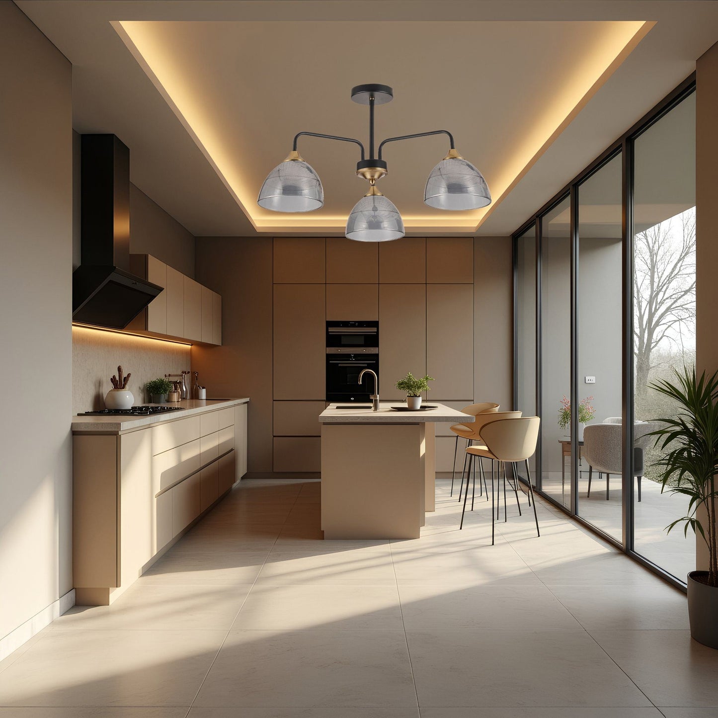 Lampă Suspendată G084-3c Black Grey 7