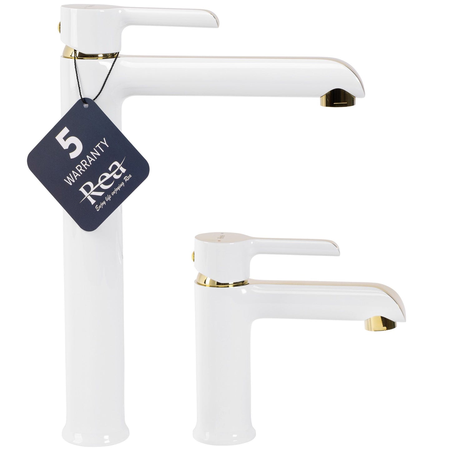 Baterie pentru baie Rea MELIA white gold High 6