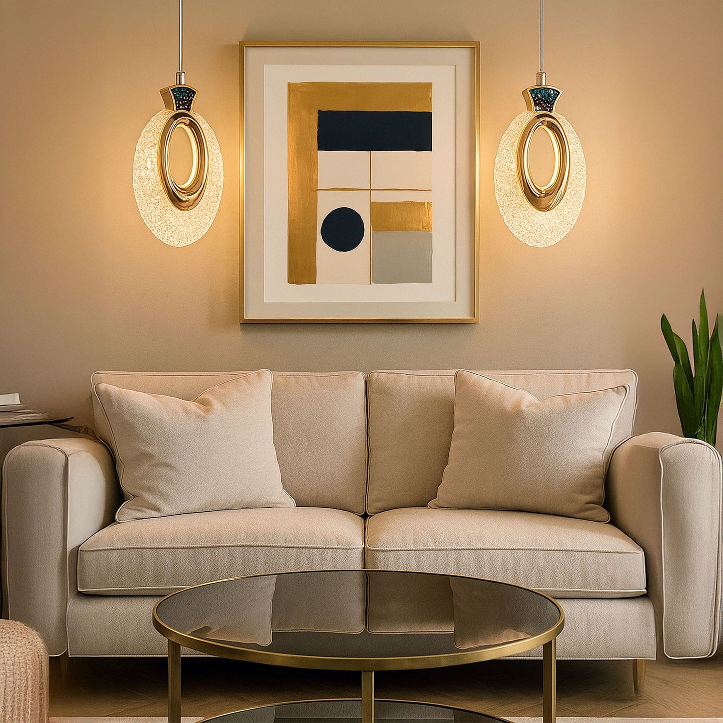 Lustră Cu Cristale Suspendată Lhj109-1cp Light Rose Gold 6