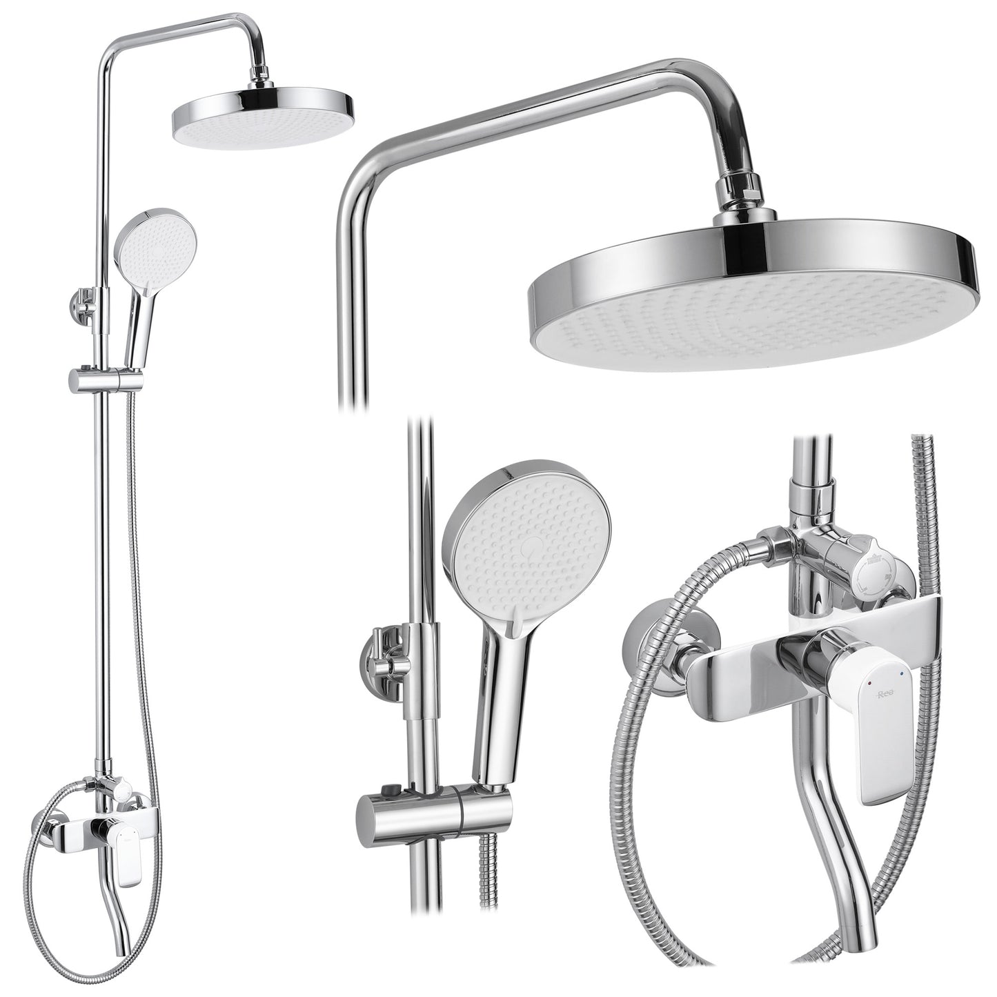 Set Dus Rea Bloom White Chrome 1