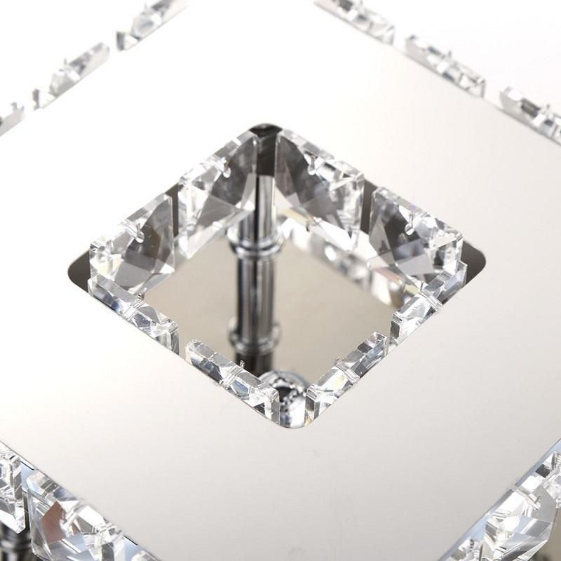 Lampă de tavan pătrată de cristal Plafond Glamour 8W APP405-C APP406-C Neutral 4000K 11