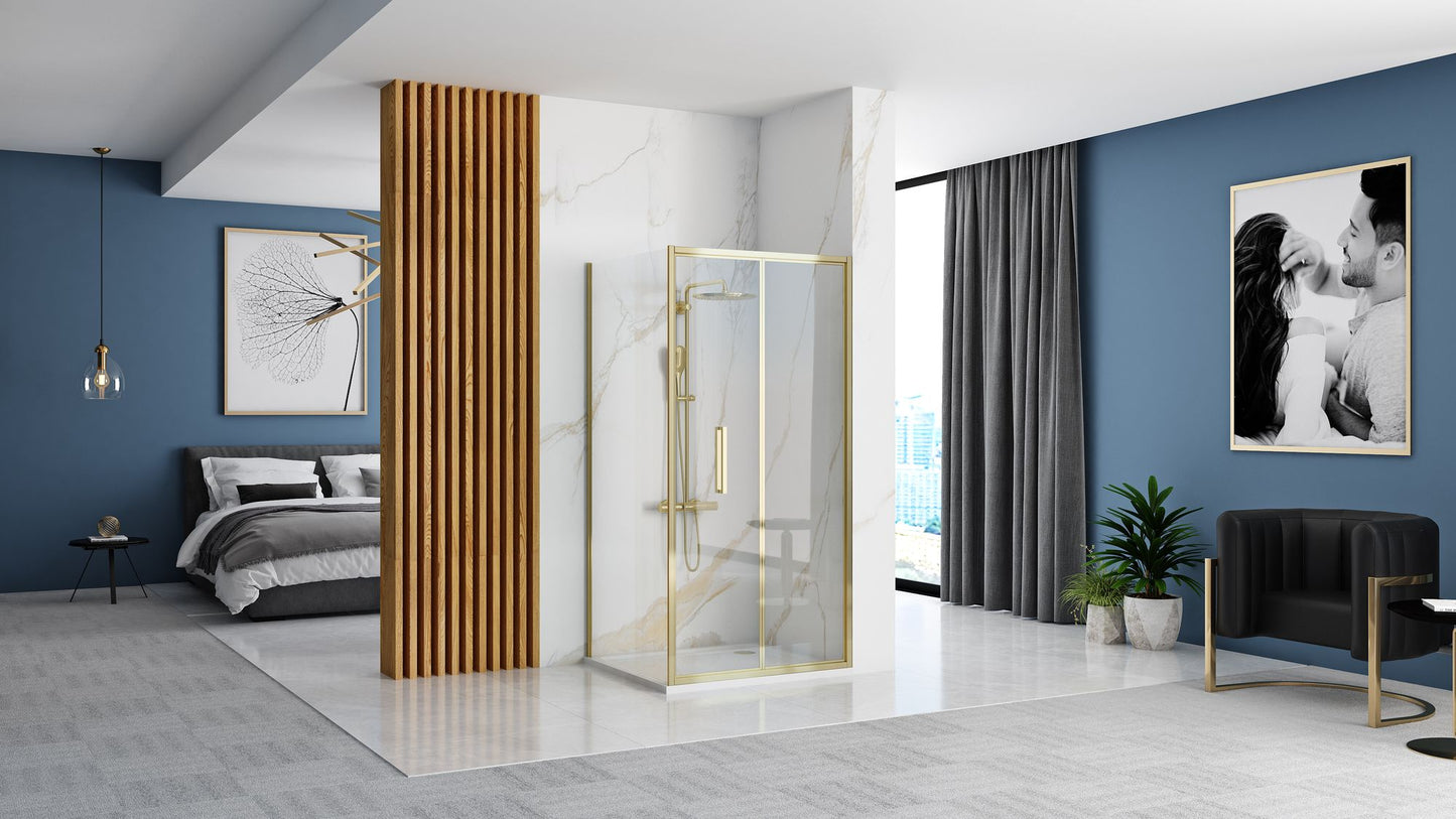 Cabina dus De colt Rapid Fold Gold Usa:100 x Perete:80 3