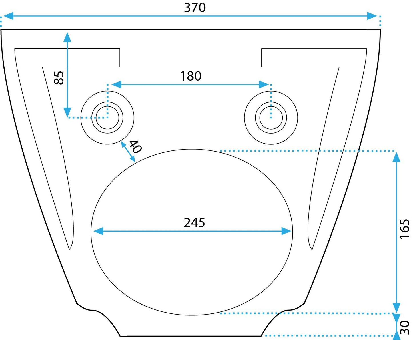 Bideu suspendabil Rea Olivier White 8