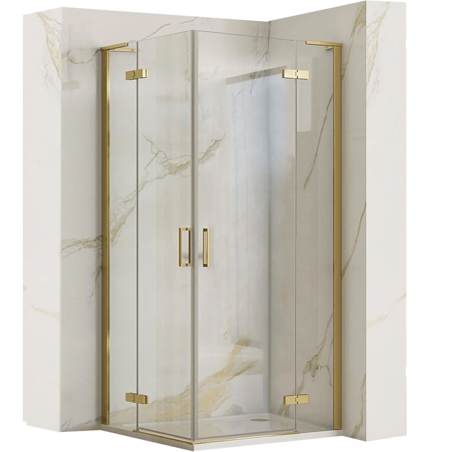 Cabina dus REA Hugo 80x90 Gold Brush 1