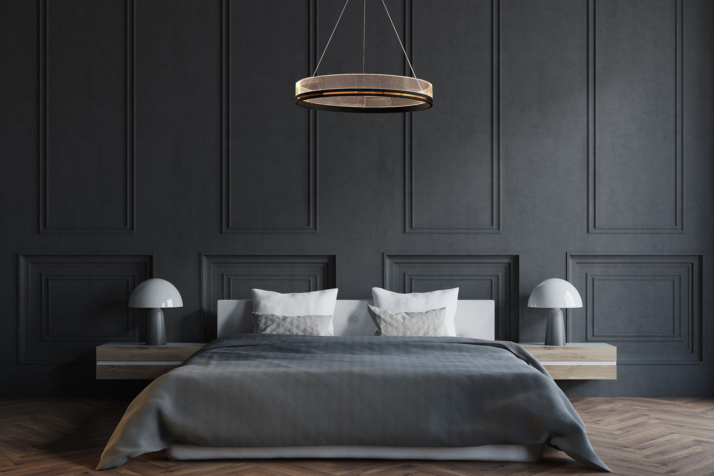 Lampă suspendată APP1192-CP Black Gold 6