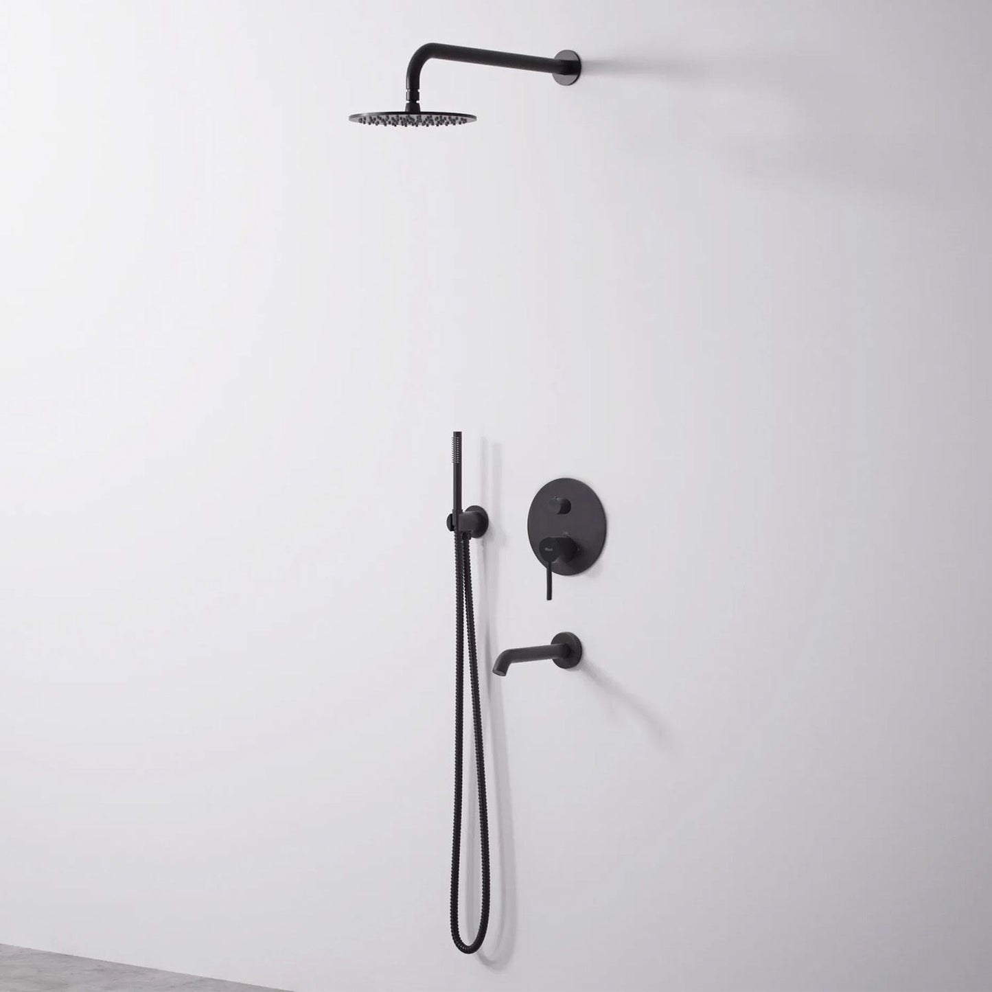 Set de duș și cada incastrabil Rea Lungo Black black + BOX 2