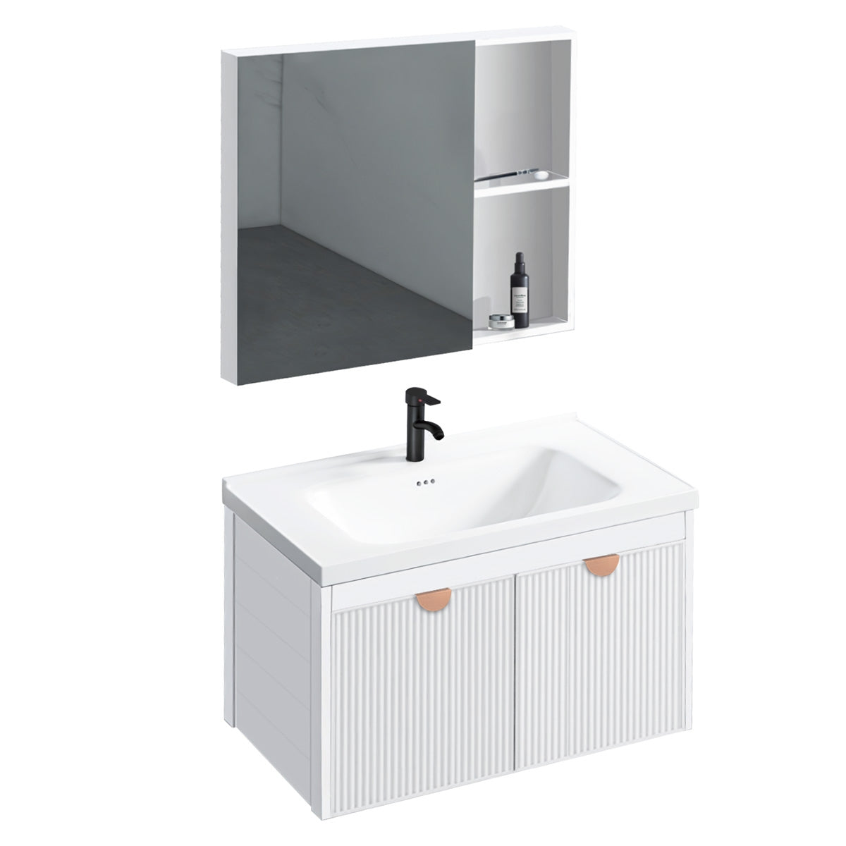 Set Mobilier De Baie Cu Lavoar Mario 60cm White 6