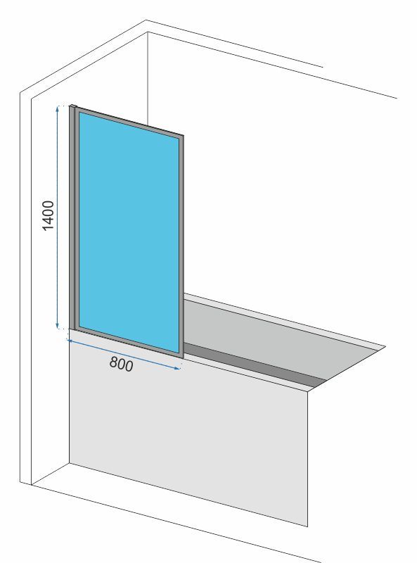 Paravan pentru cada Rea LagPERS-1 Fix 80 Negru Black 5