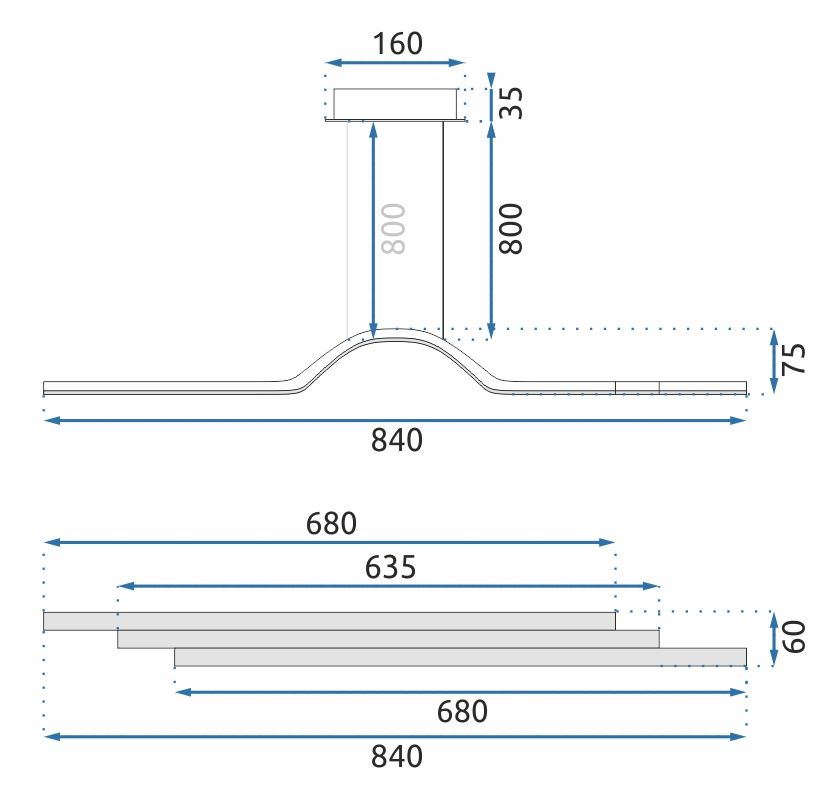 Lampa LED APP807-CP 8