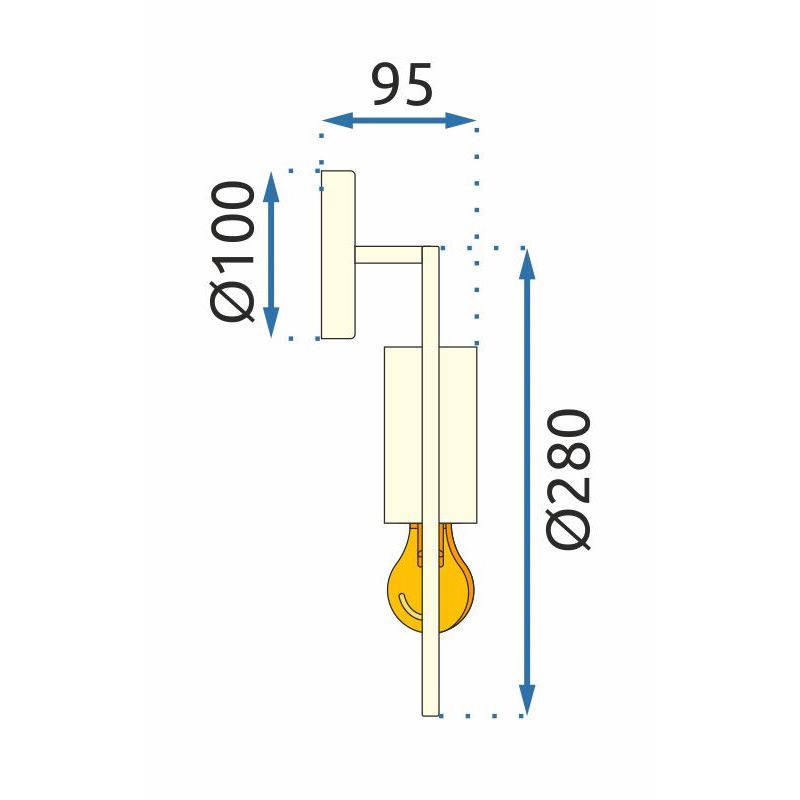 Lampa de perete APP922-1W GOLD 7