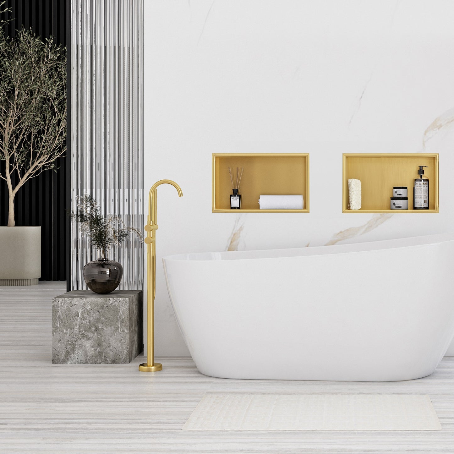RAFT BAIE INCASTRAT PERETE 30x45 gold brush 6